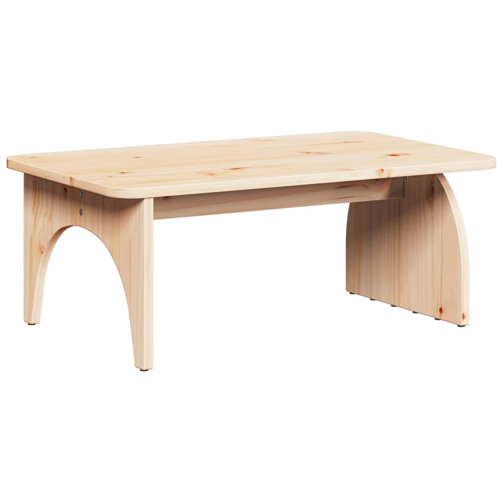 vidaXL Stolik kawowy Naturalny 80 x 50 x 31 cm Lite drewno sosnowe