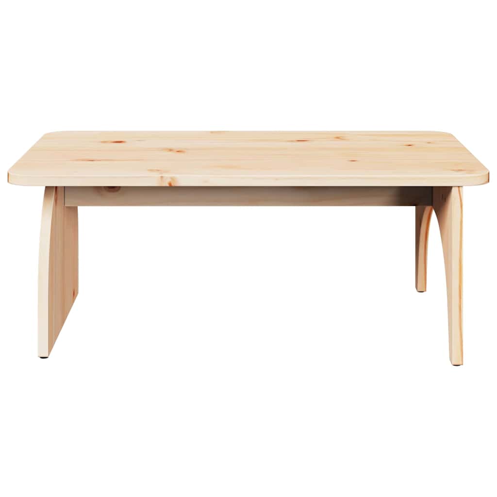 vidaXL Stolik kawowy Naturalny 80 x 50 x 31 cm Lite drewno sosnowe
