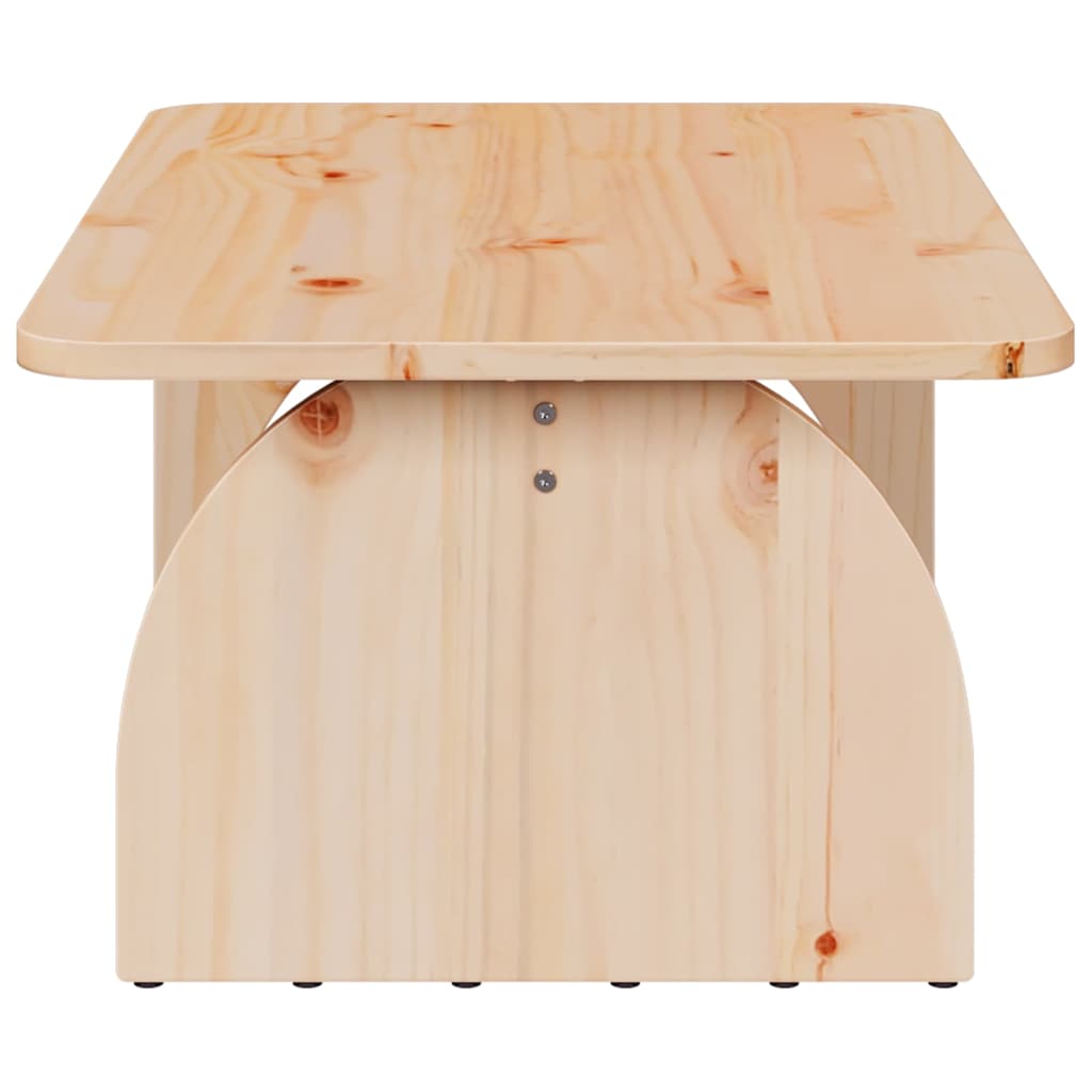vidaXL Stolik kawowy Naturalny 80 x 50 x 31 cm Lite drewno sosnowe