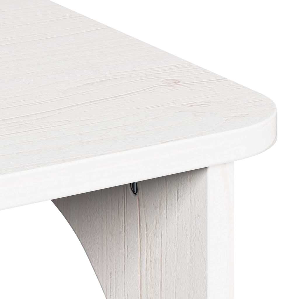 vidaXL Stolik kawowy Biały 80 x 50 x 31 cm Lite drewno sosnowe