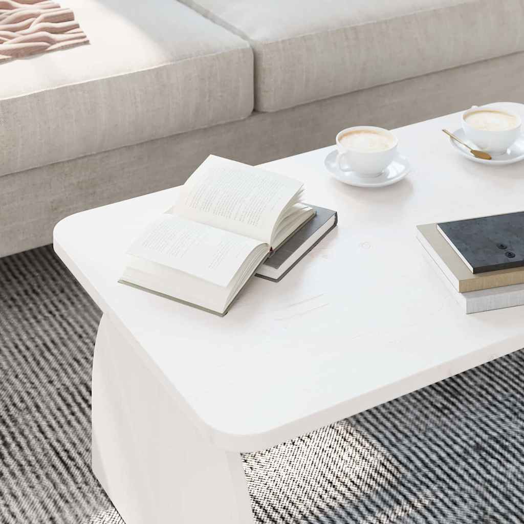 vidaXL Stolik kawowy Biały 80 x 50 x 31 cm Lite drewno sosnowe