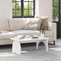vidaXL Stolik kawowy Biały 80 x 50 x 31 cm Lite drewno sosnowe