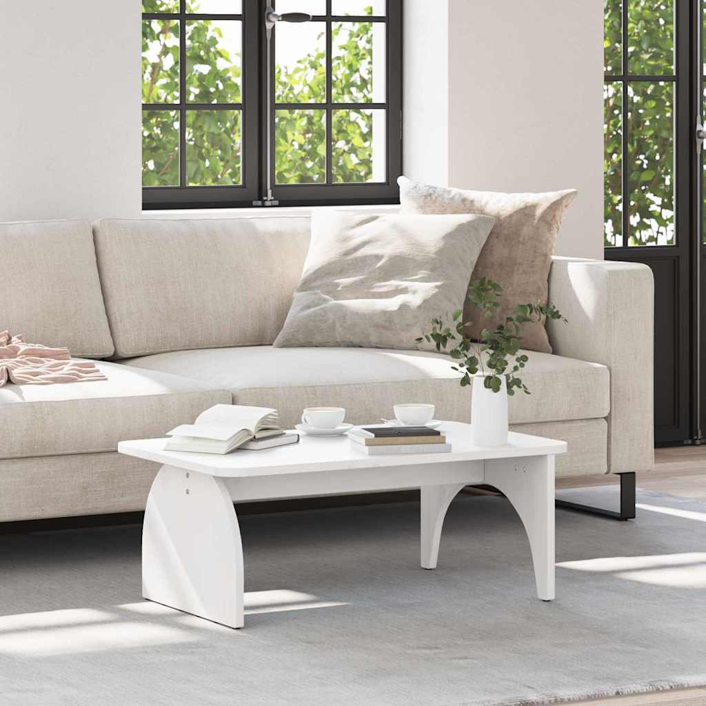 vidaXL Stolik kawowy Biały 80 x 50 x 31 cm Lite drewno sosnowe