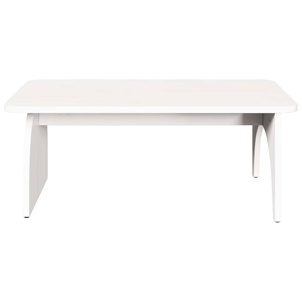 vidaXL Stolik kawowy Biały 80 x 50 x 31 cm Lite drewno sosnowe