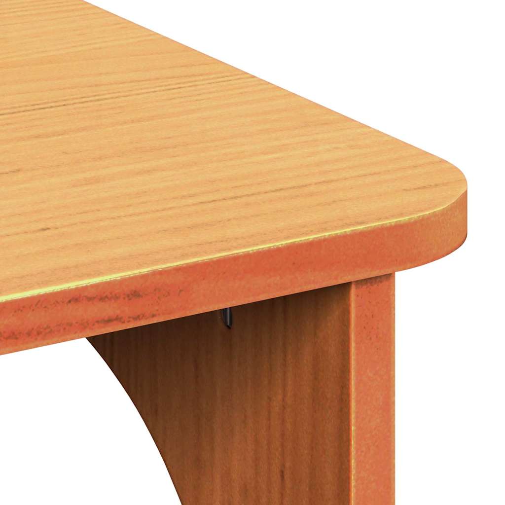 vidaXL Stolik kawowy Woskowy Brąz 80 x 50 x 31 cm Lite drewno sosnowe