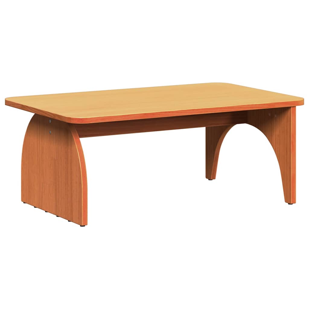 vidaXL Stolik kawowy Woskowy Brąz 80 x 50 x 31 cm Lite drewno sosnowe