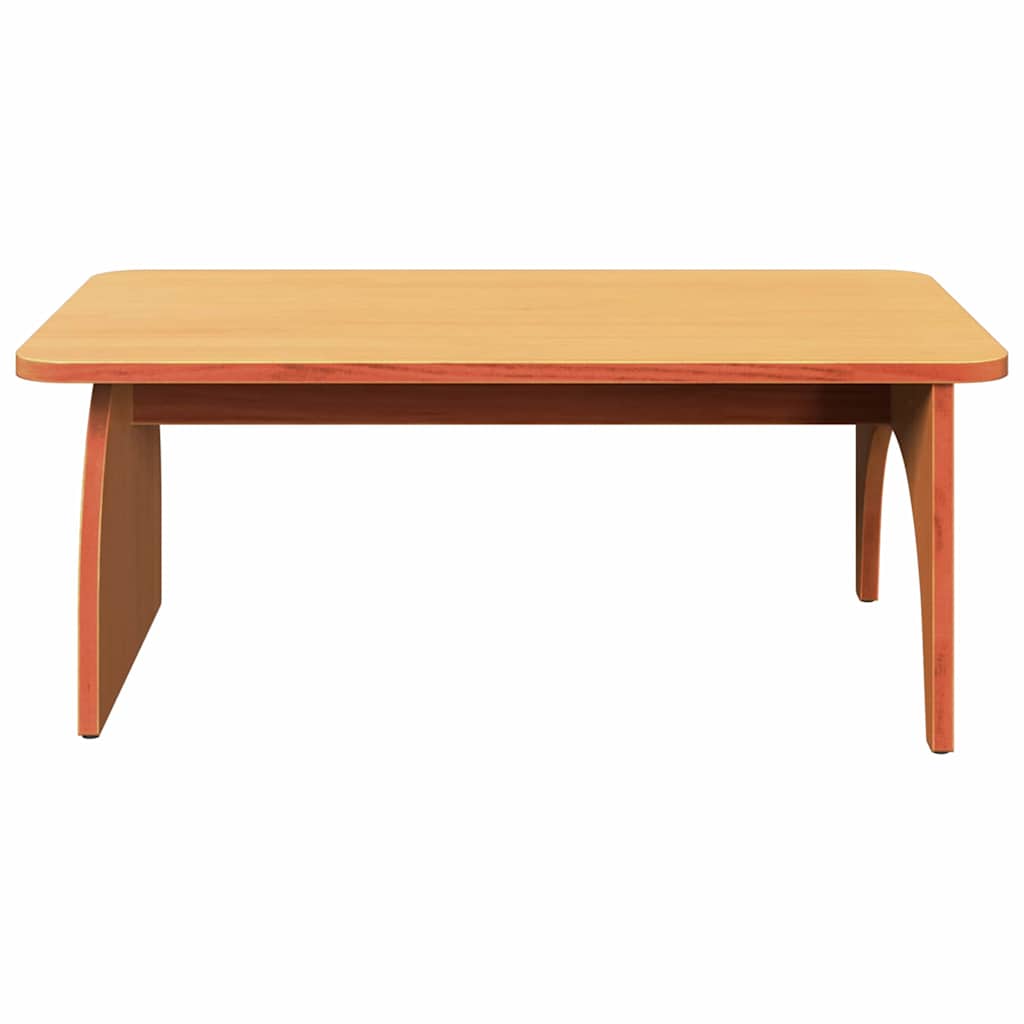 vidaXL Stolik kawowy Woskowy Brąz 80 x 50 x 31 cm Lite drewno sosnowe