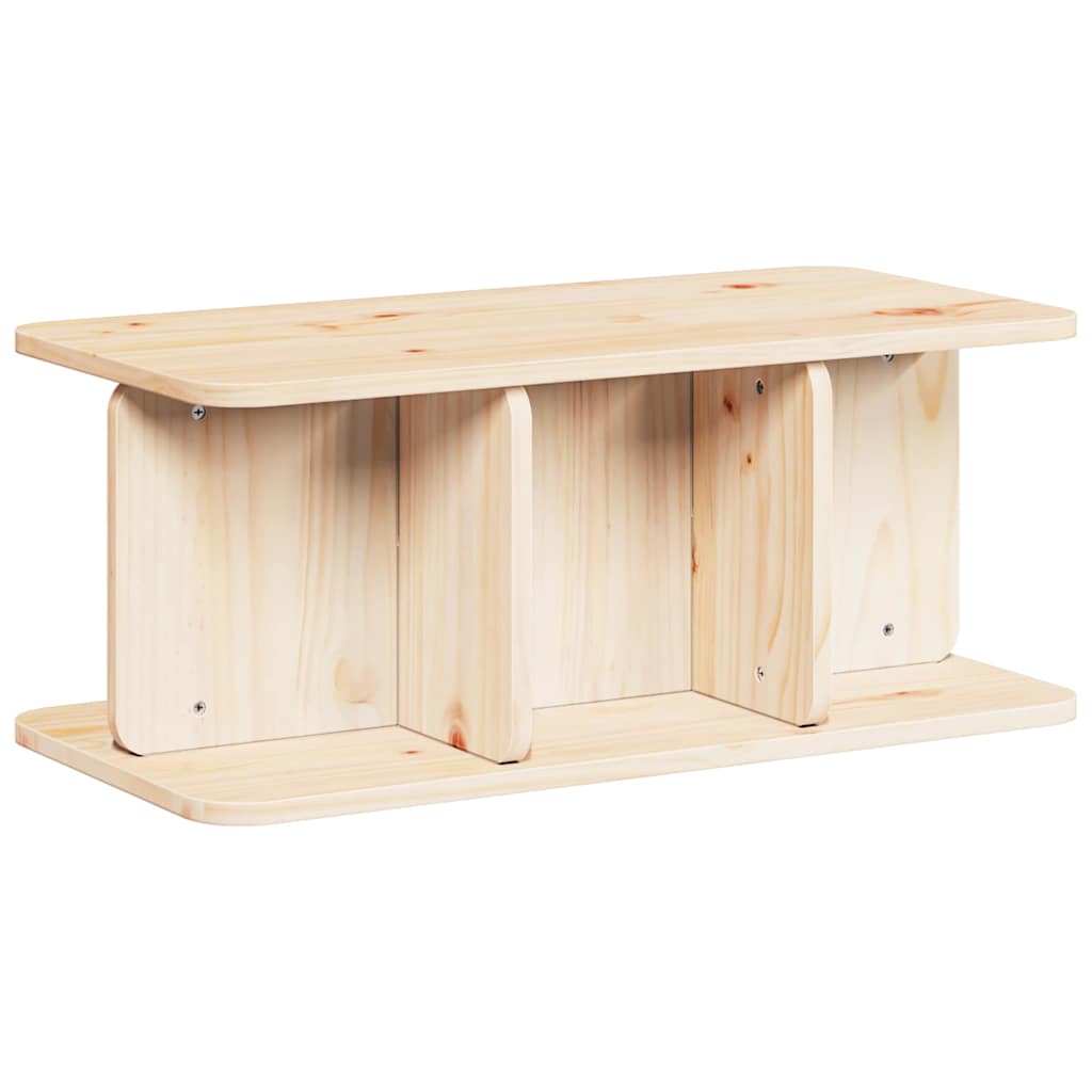 vidaXL Stolik kawowy Naturalny 80 x 39,5 x 33,5 cm Lite drewno sosnowe