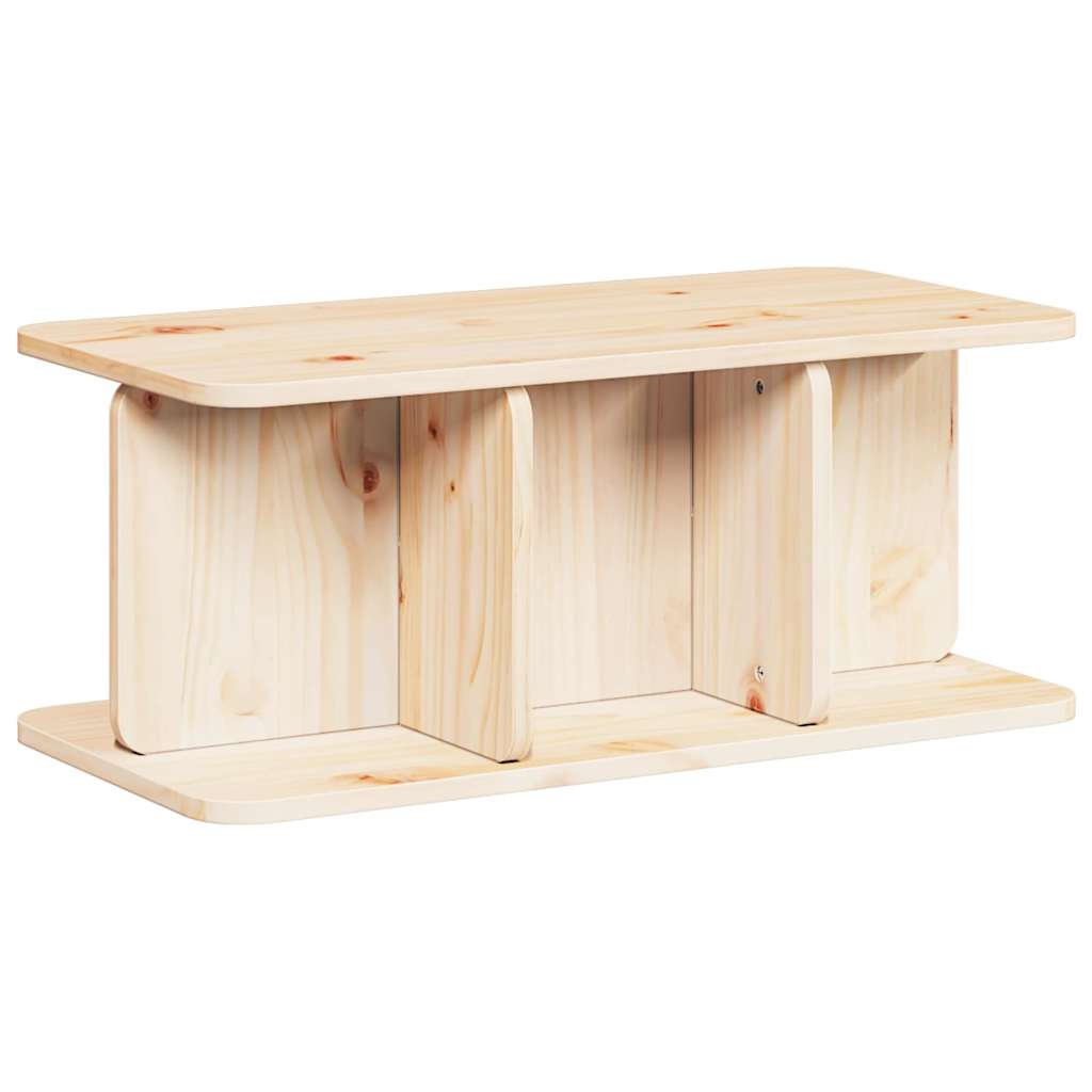 vidaXL Stolik kawowy Naturalny 80 x 39,5 x 33,5 cm Lite drewno sosnowe
