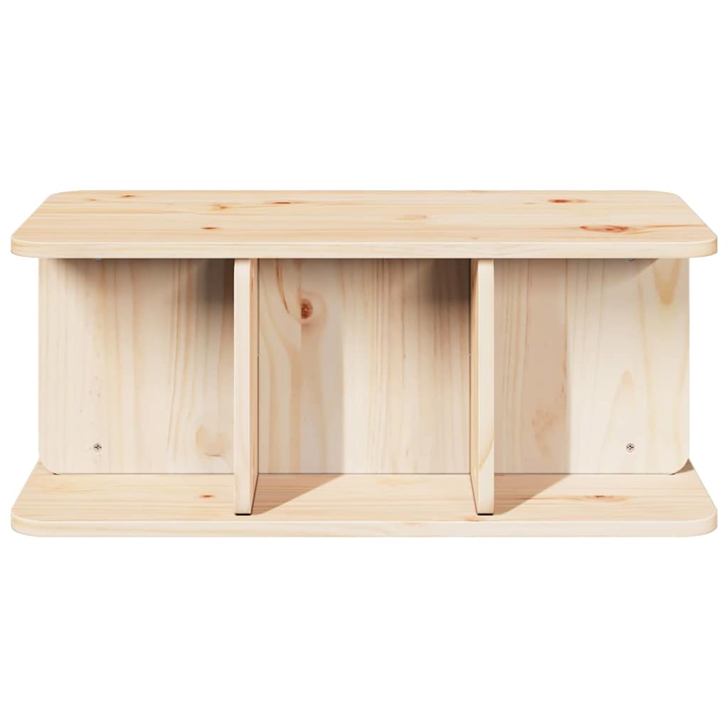 vidaXL Stolik kawowy Naturalny 80 x 39,5 x 33,5 cm Lite drewno sosnowe