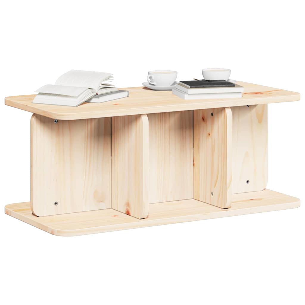 vidaXL Stolik kawowy Naturalny 80 x 39,5 x 33,5 cm Lite drewno sosnowe