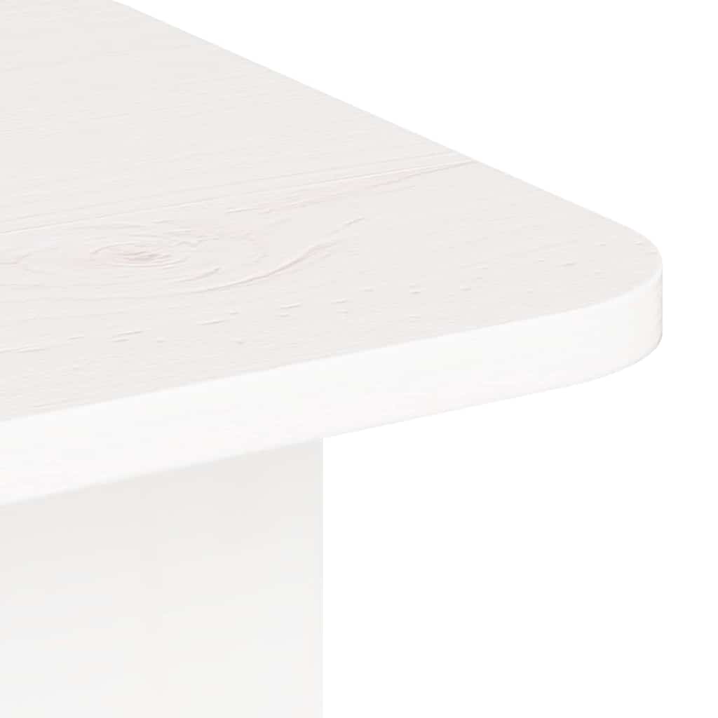 vidaXL Stolik kawowy Biały 80 x 39,5 x 33,5 cm Lite drewno sosnowe
