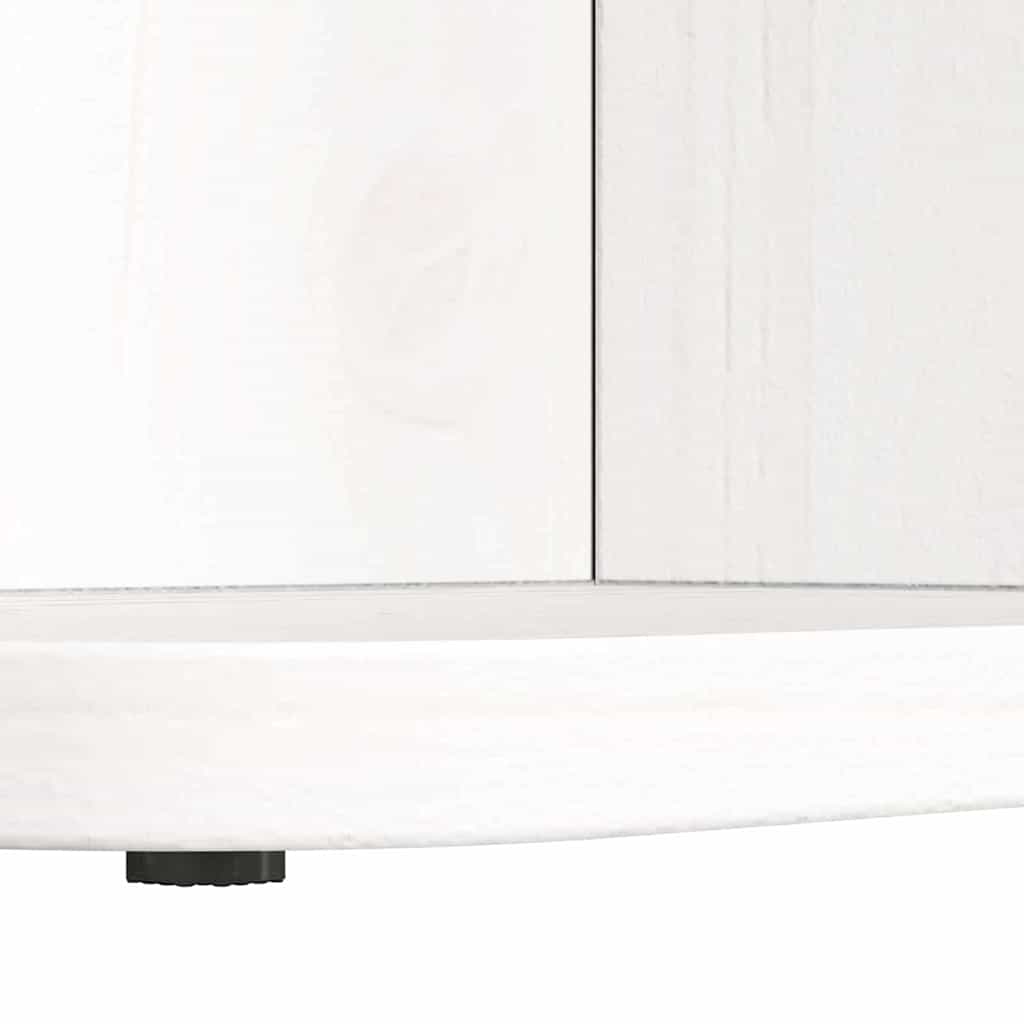 vidaXL Stolik kawowy Biały 80 x 39,5 x 33,5 cm Lite drewno sosnowe