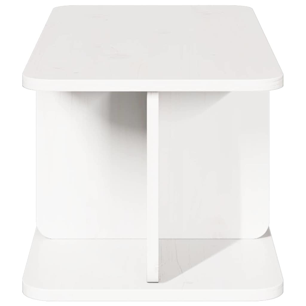 vidaXL Stolik kawowy Biały 80 x 39,5 x 33,5 cm Lite drewno sosnowe