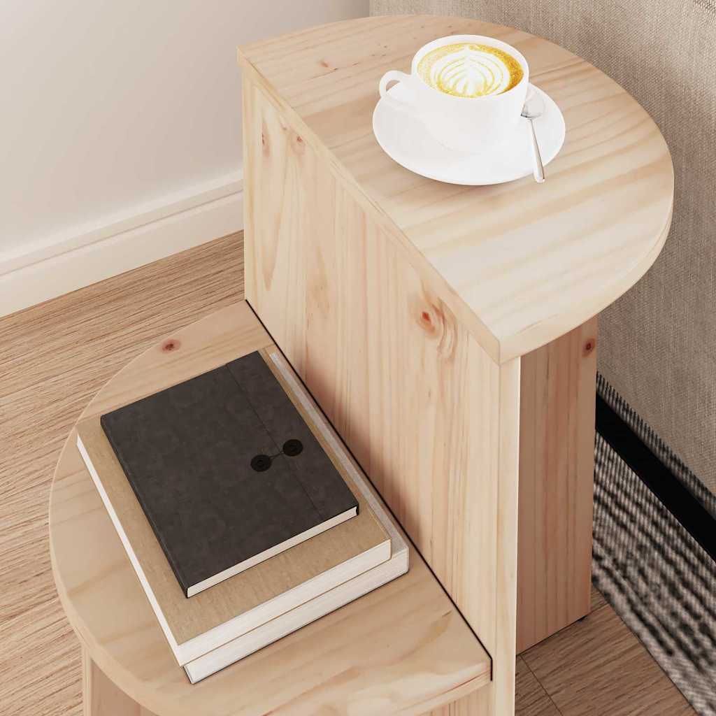 vidaXL Stolik kawowy Naturalny 50 x 40 x 50 cm Lite drewno sosnowe