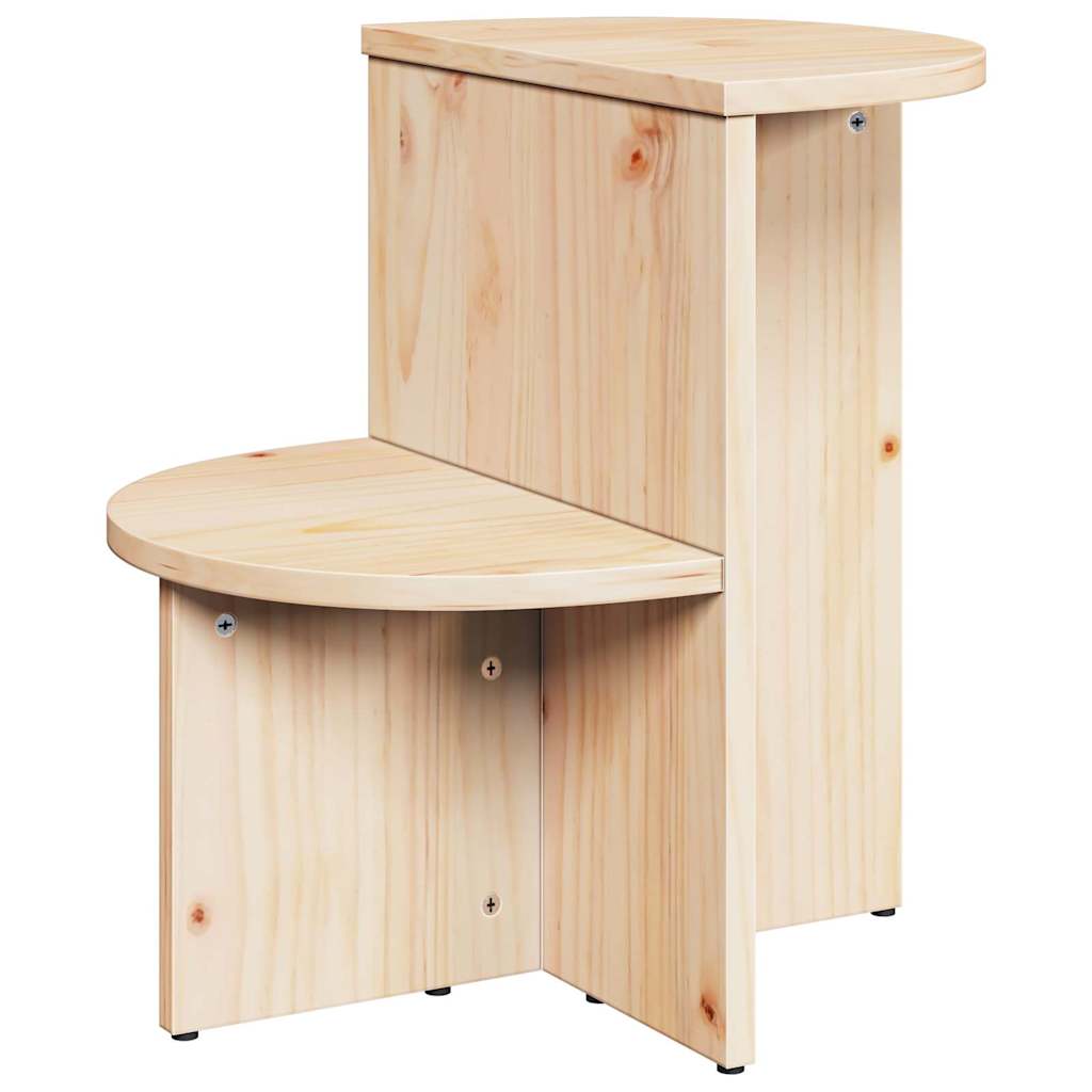 vidaXL Stolik kawowy Naturalny 50 x 40 x 50 cm Lite drewno sosnowe
