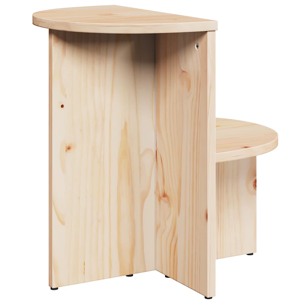 vidaXL Stolik kawowy Naturalny 50 x 40 x 50 cm Lite drewno sosnowe