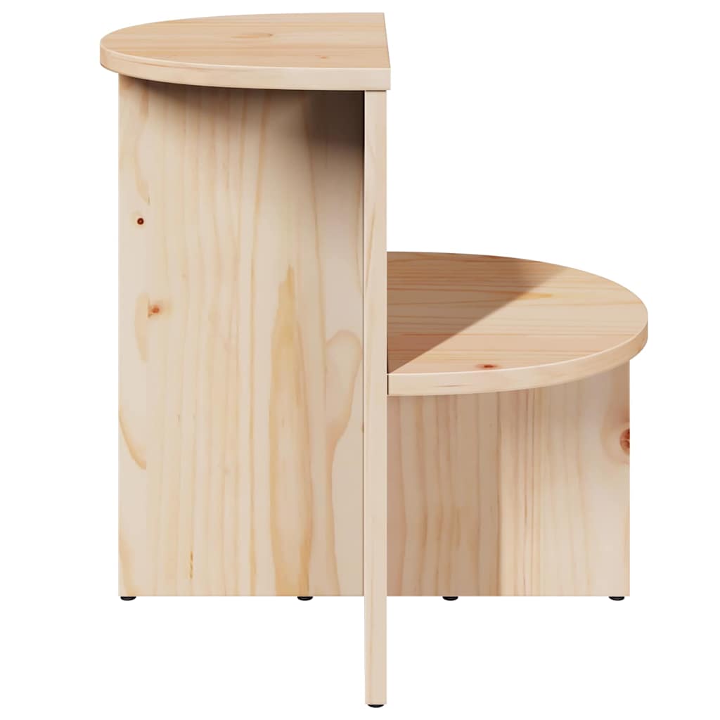 vidaXL Stolik kawowy Naturalny 50 x 40 x 50 cm Lite drewno sosnowe