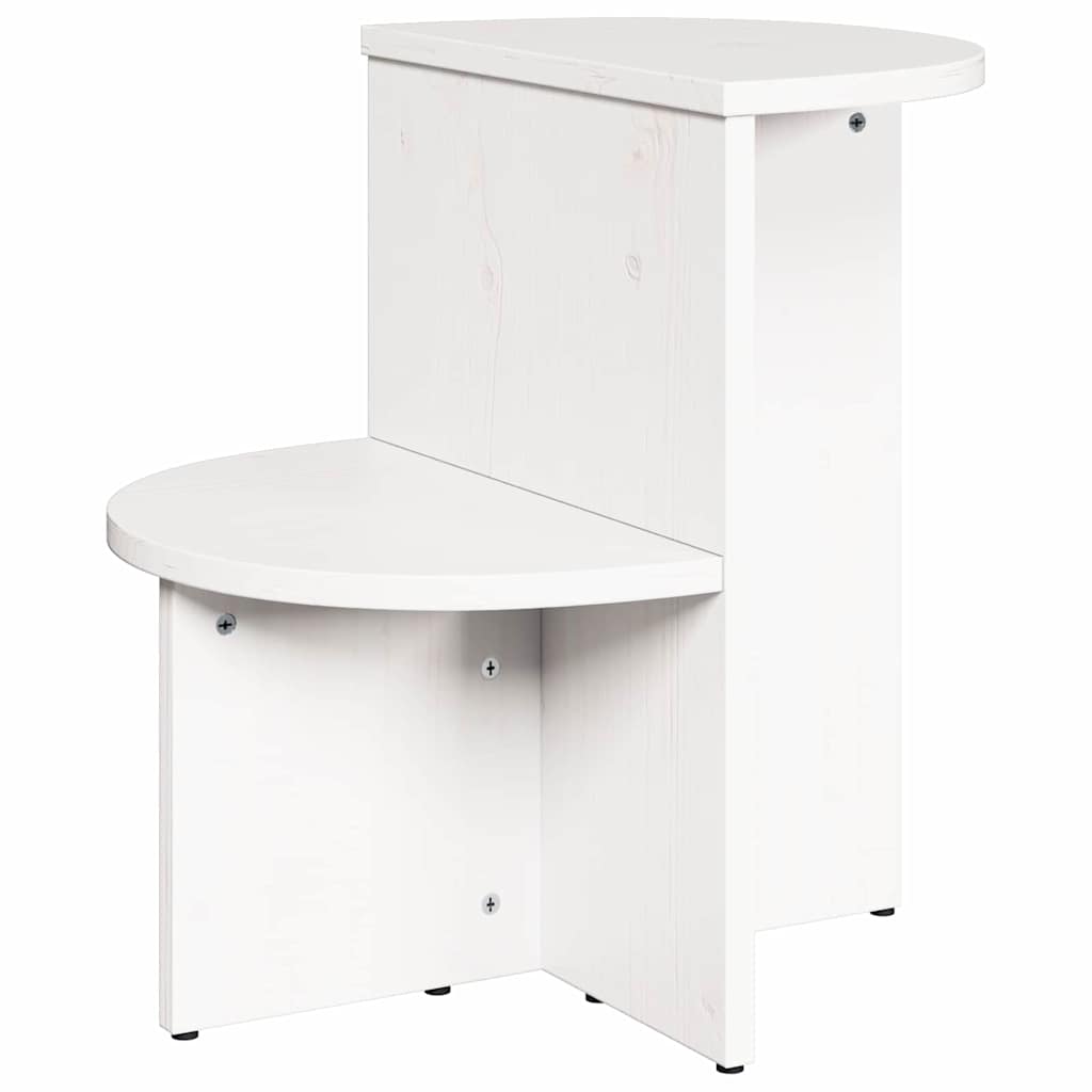 vidaXL Stolik kawowy Biały 50 x 40 x 50 cm Lite drewno sosnowe