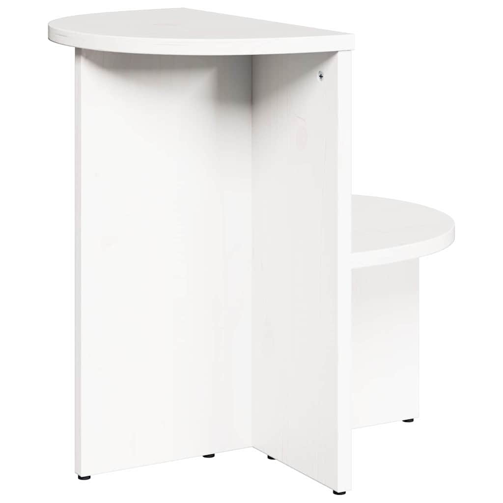 vidaXL Stolik kawowy Biały 50 x 40 x 50 cm Lite drewno sosnowe