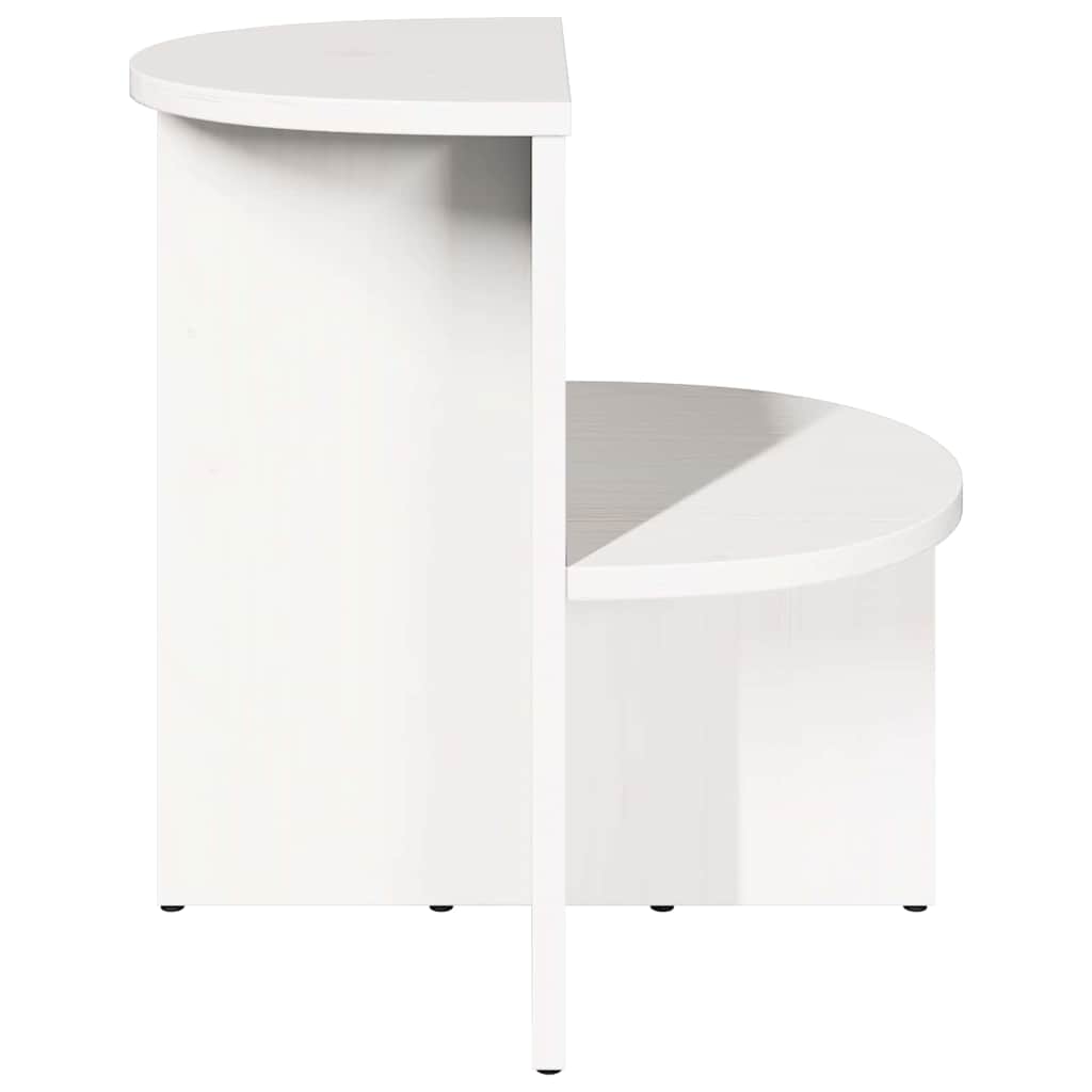 vidaXL Stolik kawowy Biały 50 x 40 x 50 cm Lite drewno sosnowe