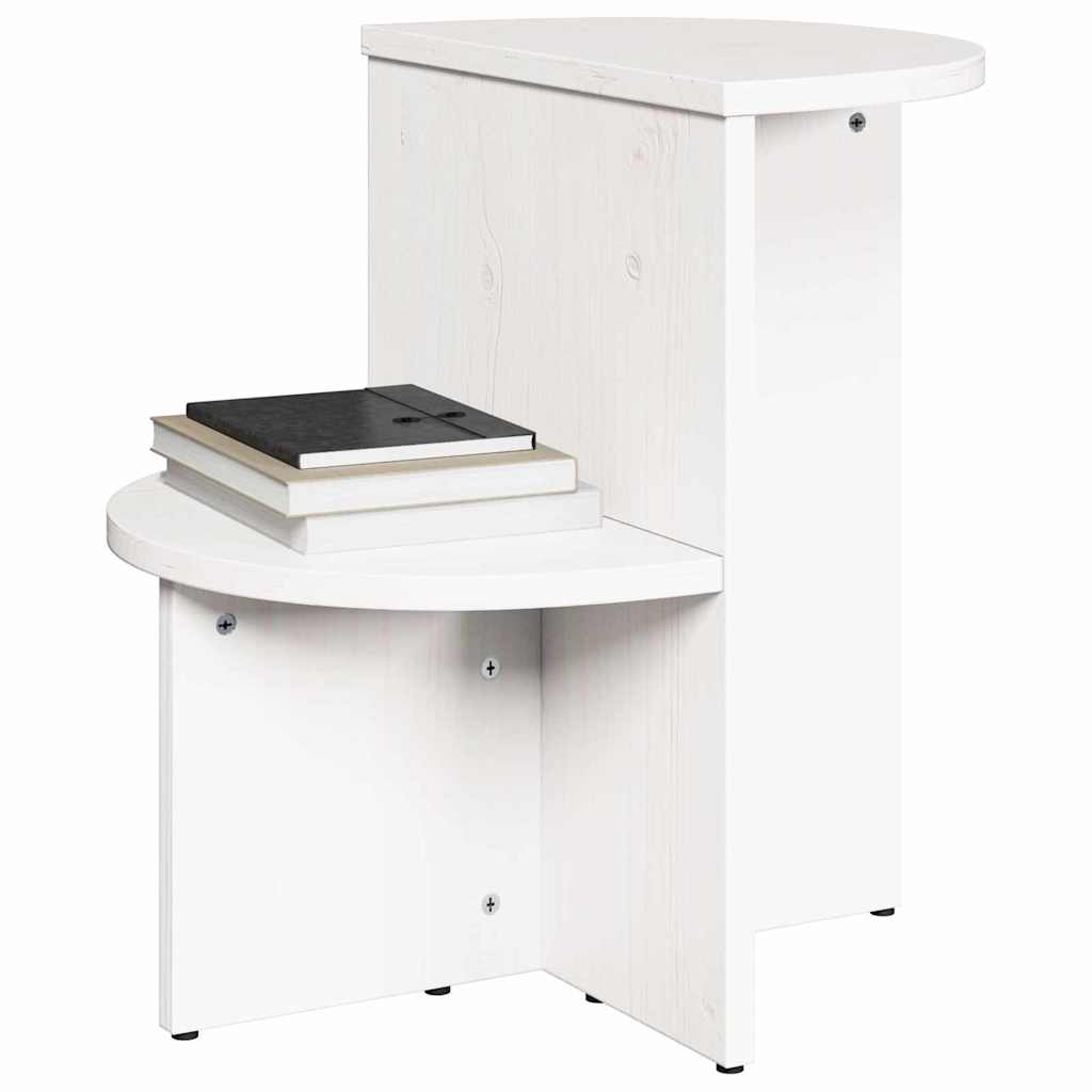 vidaXL Stolik kawowy Biały 50 x 40 x 50 cm Lite drewno sosnowe