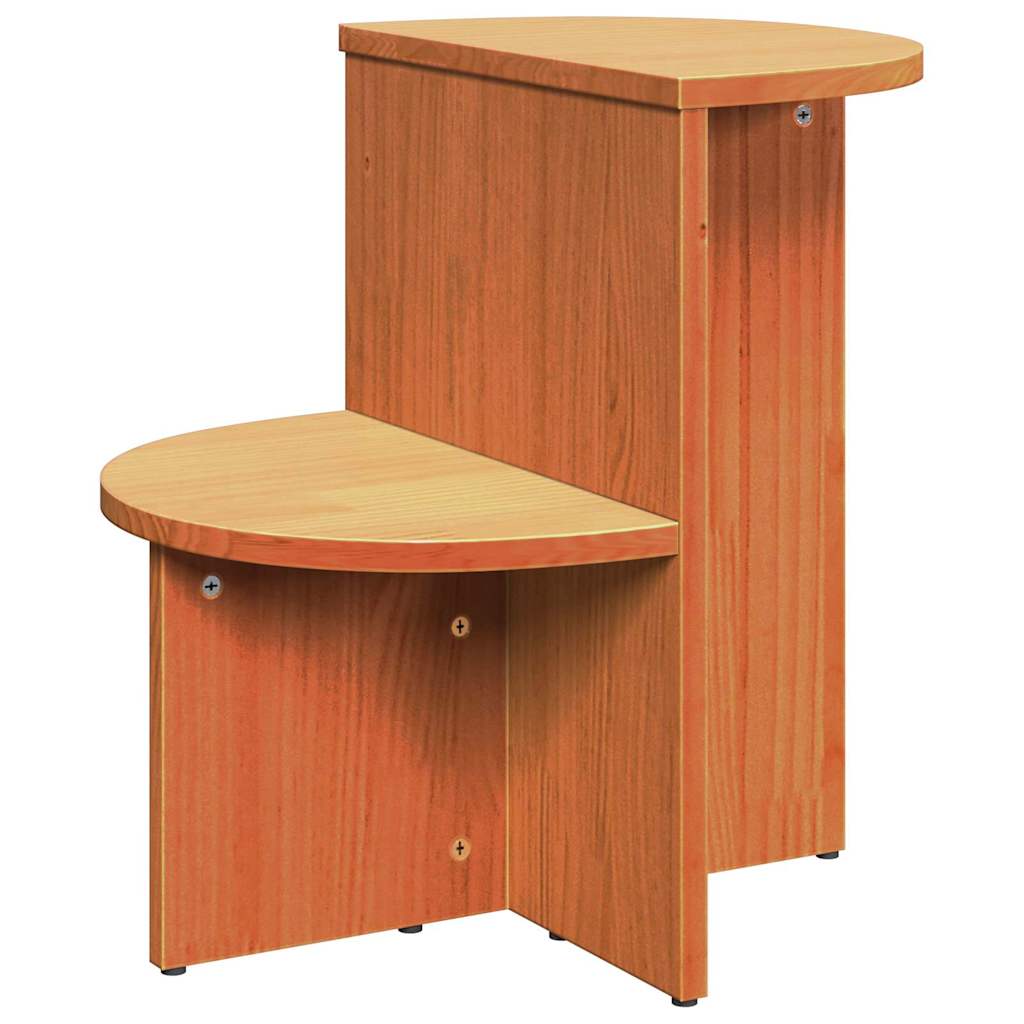 vidaXL Stolik kawowy Woskowy Brąz 50 x 40 x 50 cm Lite drewno sosnowe