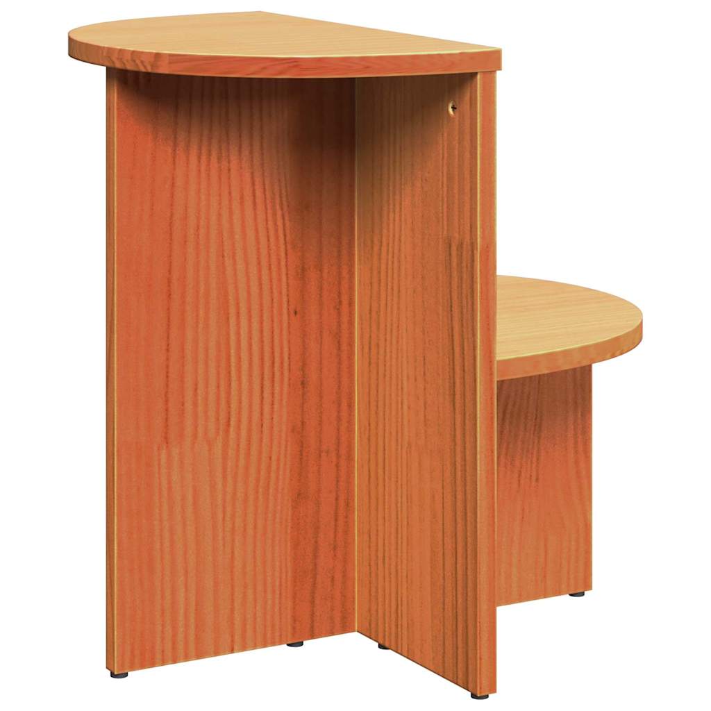 vidaXL Stolik kawowy Woskowy Brąz 50 x 40 x 50 cm Lite drewno sosnowe