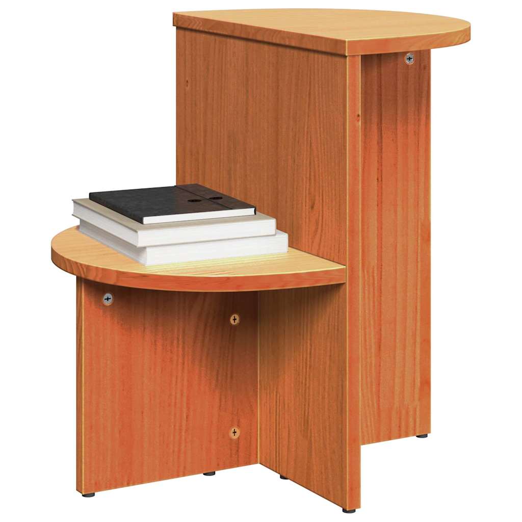 vidaXL Stolik kawowy Woskowy Brąz 50 x 40 x 50 cm Lite drewno sosnowe