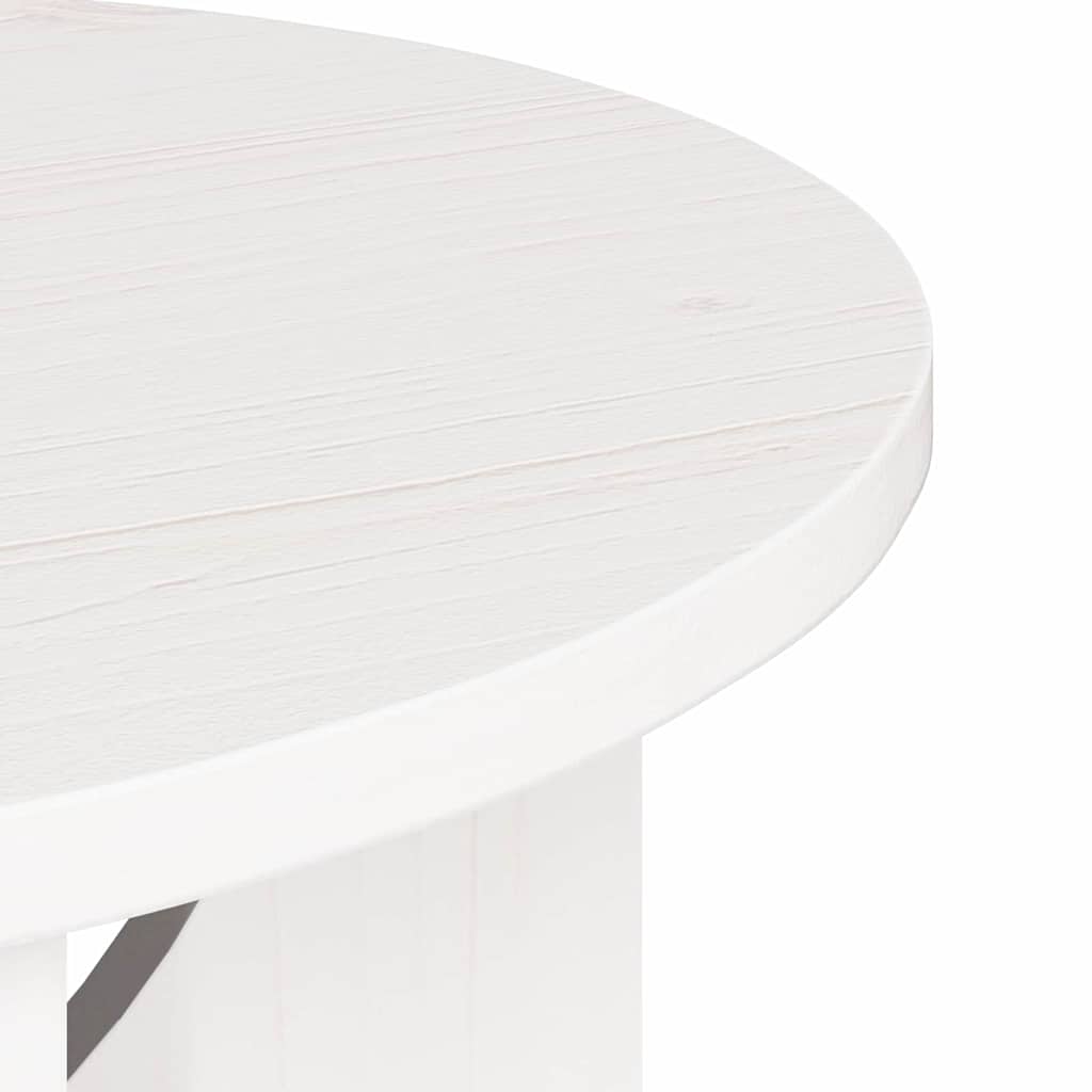 vidaXL Stolik kawowy Biały 50 x 50 x 35 cm Lite drewno sosnowe