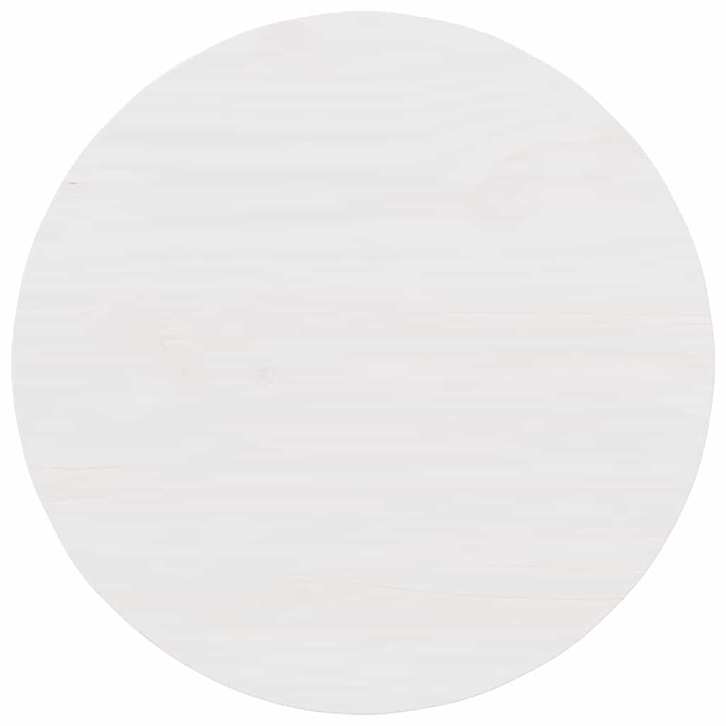 vidaXL Stolik kawowy Biały 50 x 50 x 35 cm Lite drewno sosnowe