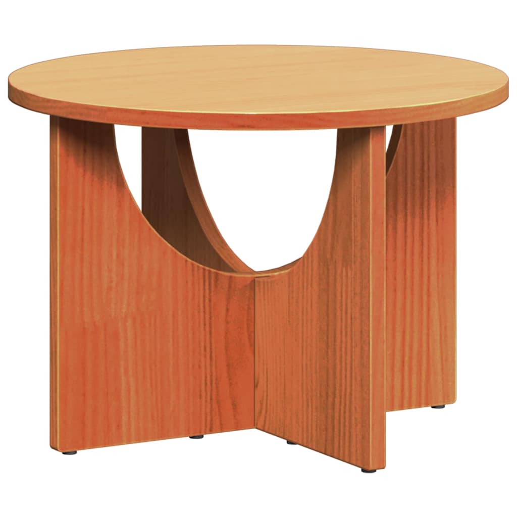 vidaXL Stolik kawowy Woskowy Brąz 50 x 50 x 35 cm Lite drewno sosnowe
