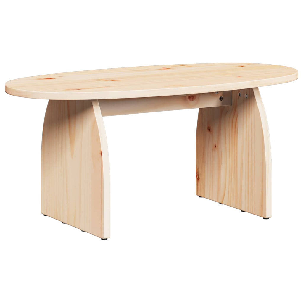 vidaXL Stolik kawowy Brązowy 80 x 40 x 35 cm Lite drewno sosnowe