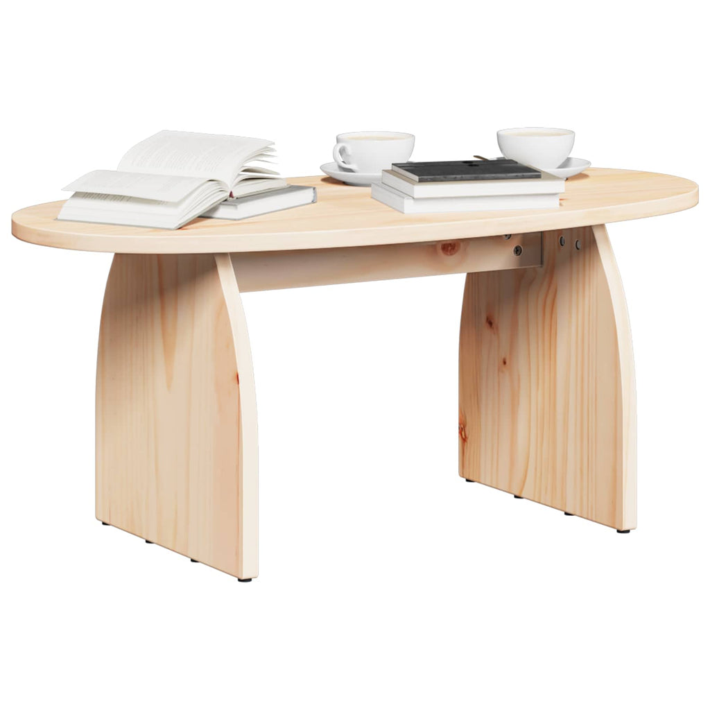vidaXL Stolik kawowy Brązowy 80 x 40 x 35 cm Lite drewno sosnowe