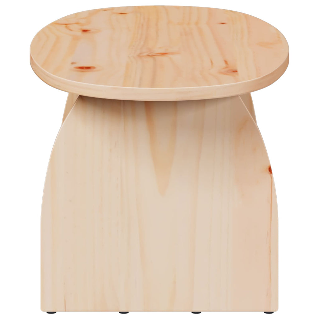 vidaXL Stolik kawowy Brązowy 80 x 40 x 35 cm Lite drewno sosnowe