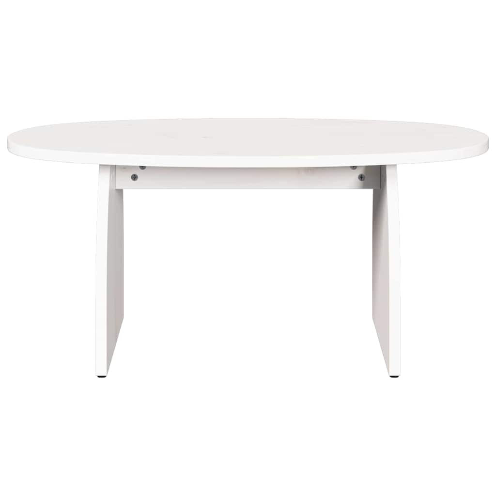 vidaXL Stolik kawowy Biały 80 x 40 x 35 cm Lite drewno sosnowe