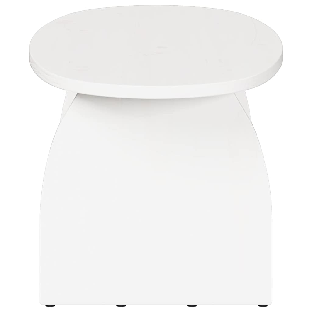 vidaXL Stolik kawowy Biały 80 x 40 x 35 cm Lite drewno sosnowe