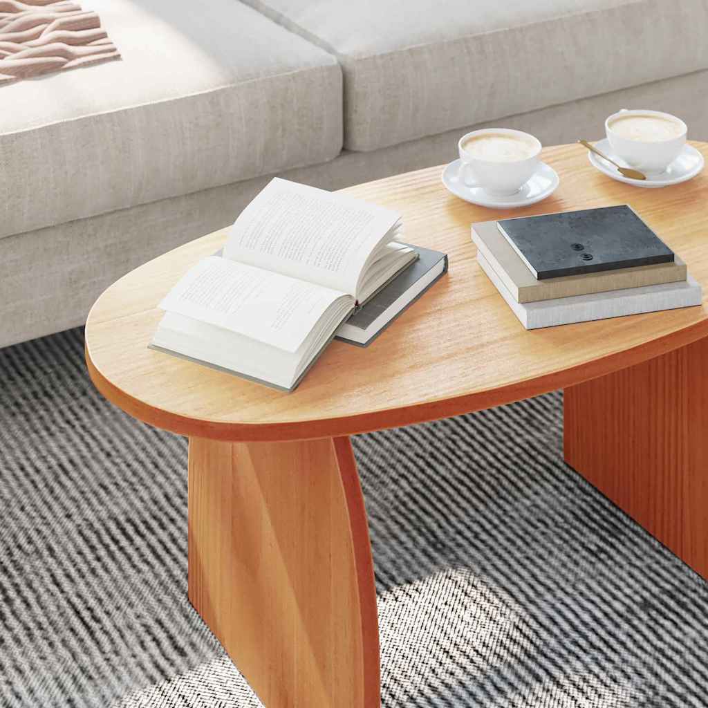 vidaXL Stolik kawowy Woskowy Brąz 80 x 40 x 35 cm Lite drewno sosnowe