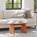 vidaXL Stolik kawowy Woskowy Brąz 80 x 40 x 35 cm Lite drewno sosnowe