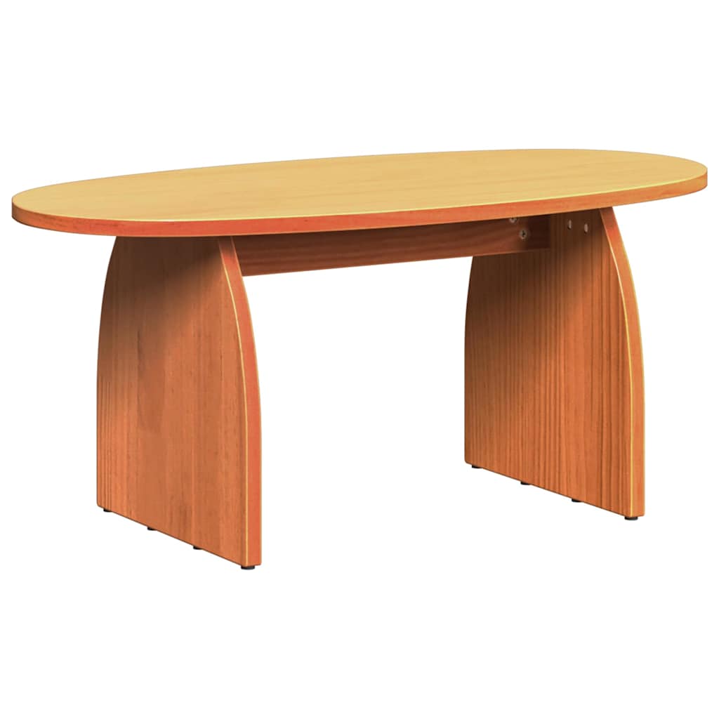 vidaXL Stolik kawowy Woskowy Brąz 80 x 40 x 35 cm Lite drewno sosnowe