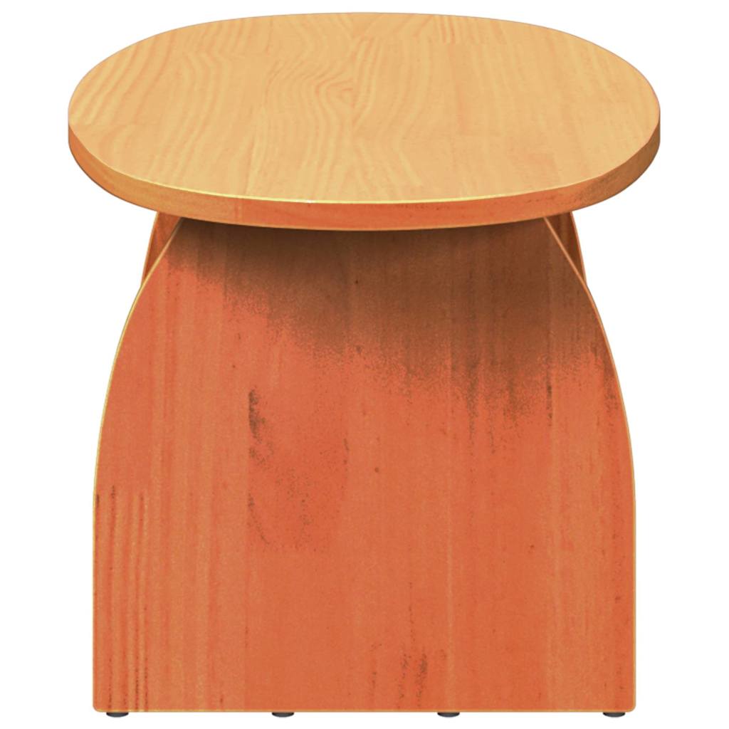 vidaXL Stolik kawowy Woskowy Brąz 80 x 40 x 35 cm Lite drewno sosnowe