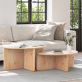 vidaXL Stolik kawowy 2 pcs Naturalny Lite drewno sosnowe