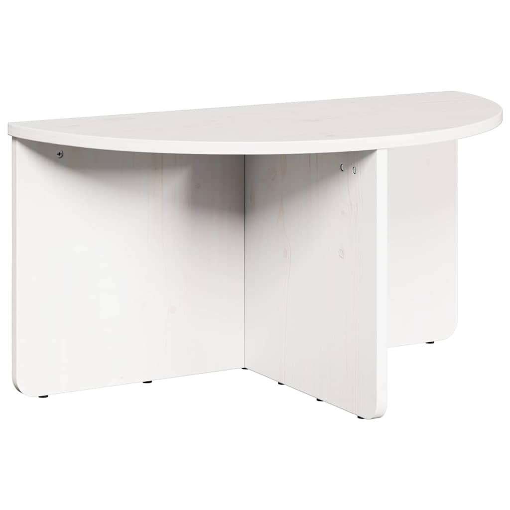vidaXL Stolik kawowy 2 pcs Biały Lite drewno sosnowe