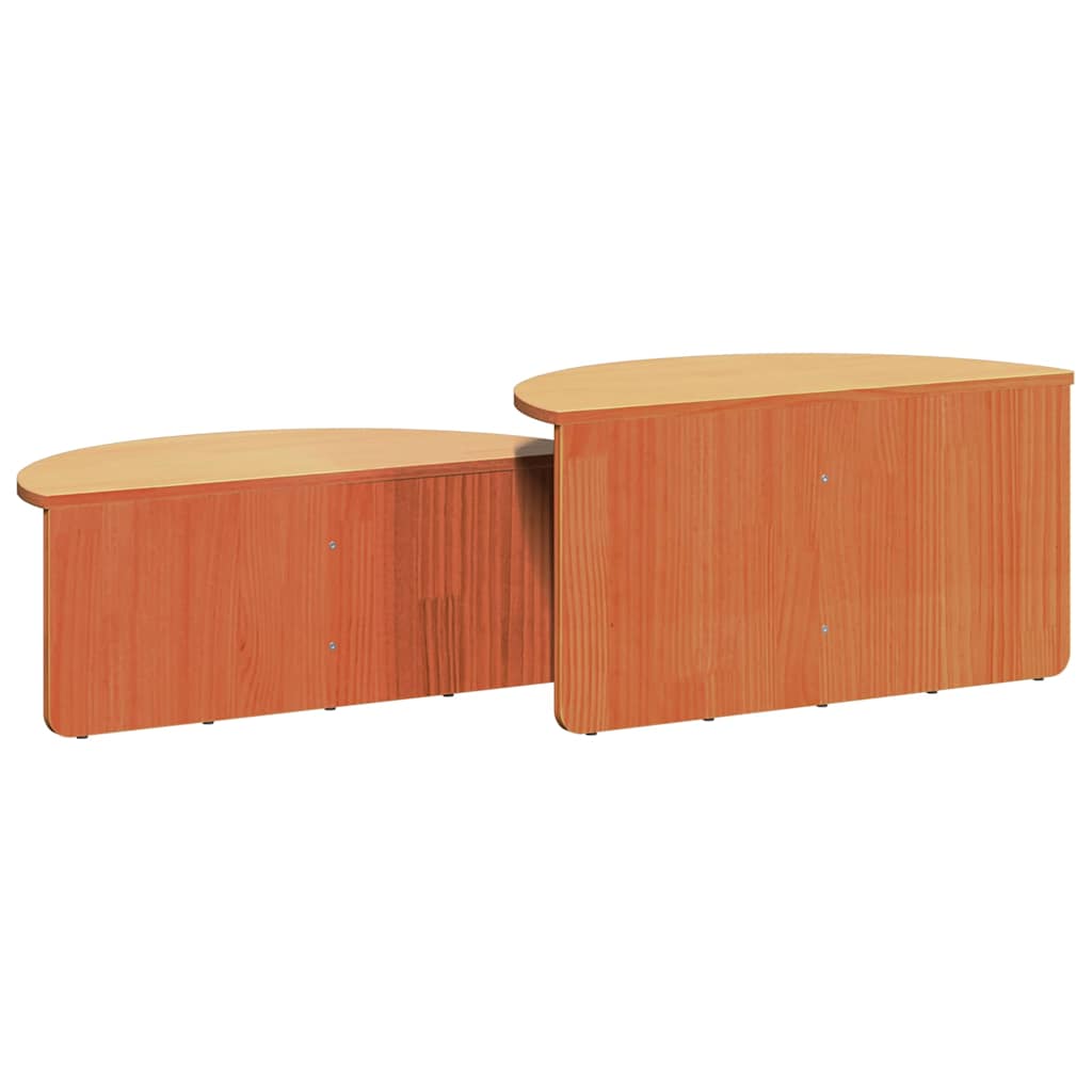 vidaXL Stolik kawowy 2 pcs Woskowy Brąz Lite drewno sosnowe