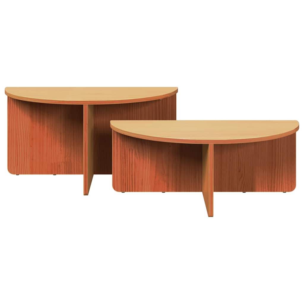 vidaXL Stolik kawowy 2 pcs Woskowy Brąz Lite drewno sosnowe