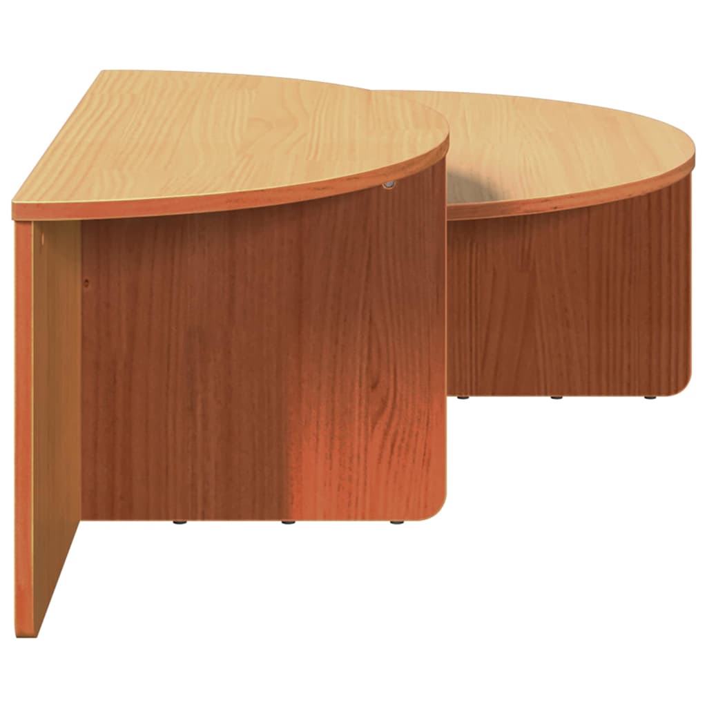 vidaXL Stolik kawowy 2 pcs Woskowy Brąz Lite drewno sosnowe