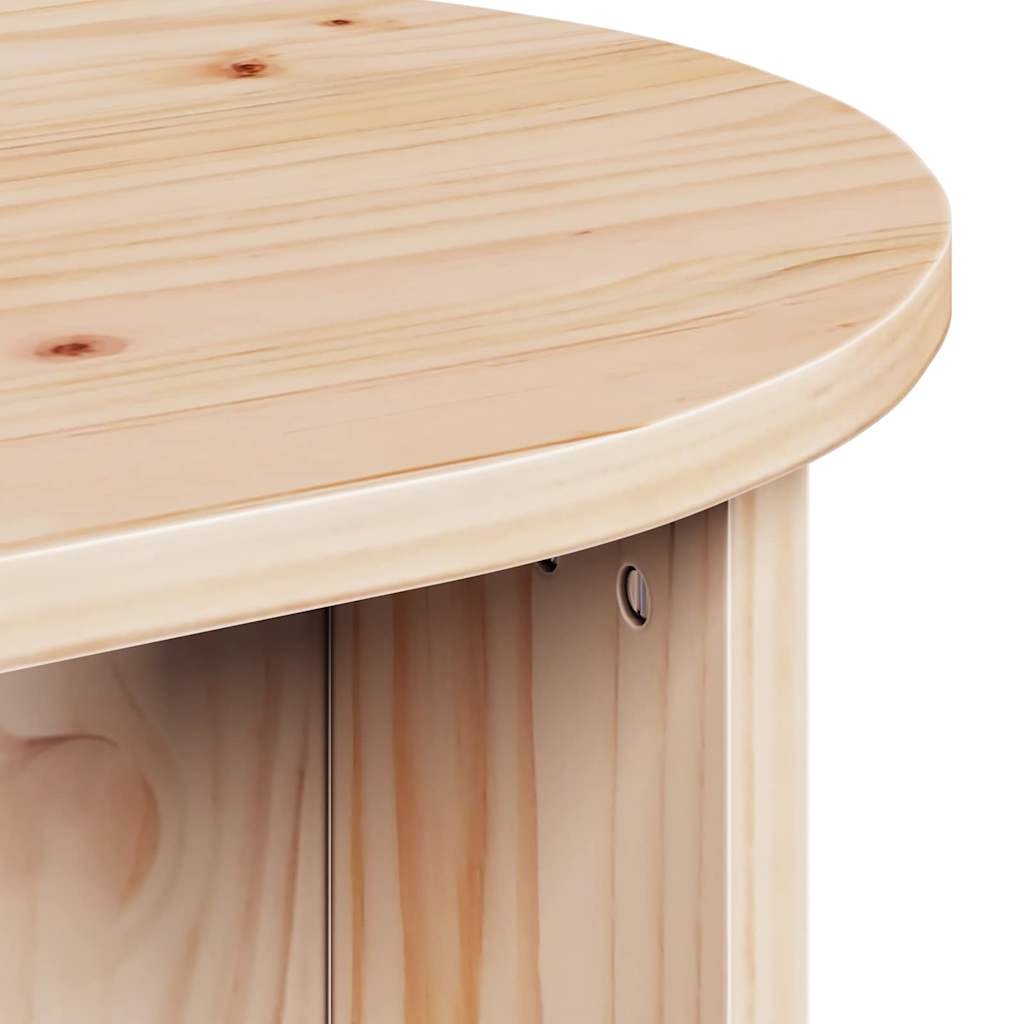 vidaXL Stolik kawowy Naturalny 80 x 39,5 x 35 cm Lite drewno sosnowe