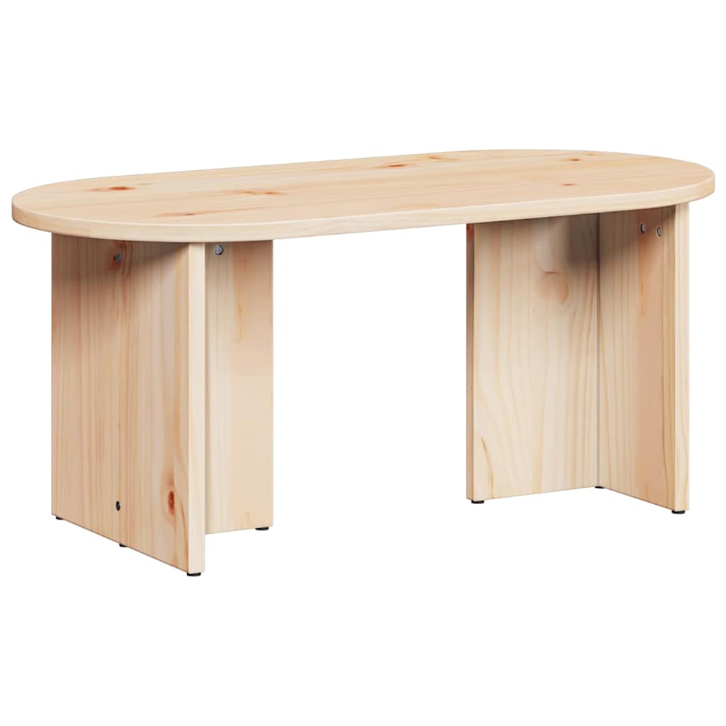 vidaXL Stolik kawowy Naturalny 80 x 39,5 x 35 cm Lite drewno sosnowe
