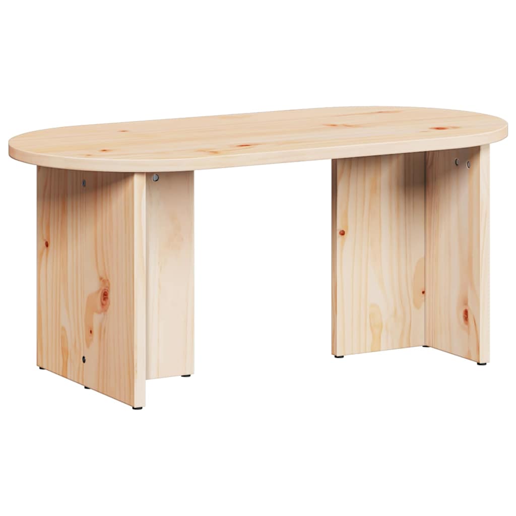 vidaXL Stolik kawowy Naturalny 80 x 39,5 x 35 cm Lite drewno sosnowe