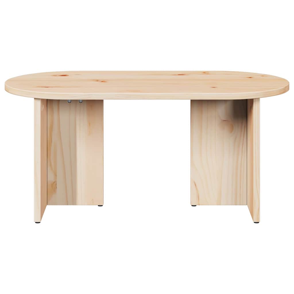 vidaXL Stolik kawowy Naturalny 80 x 39,5 x 35 cm Lite drewno sosnowe
